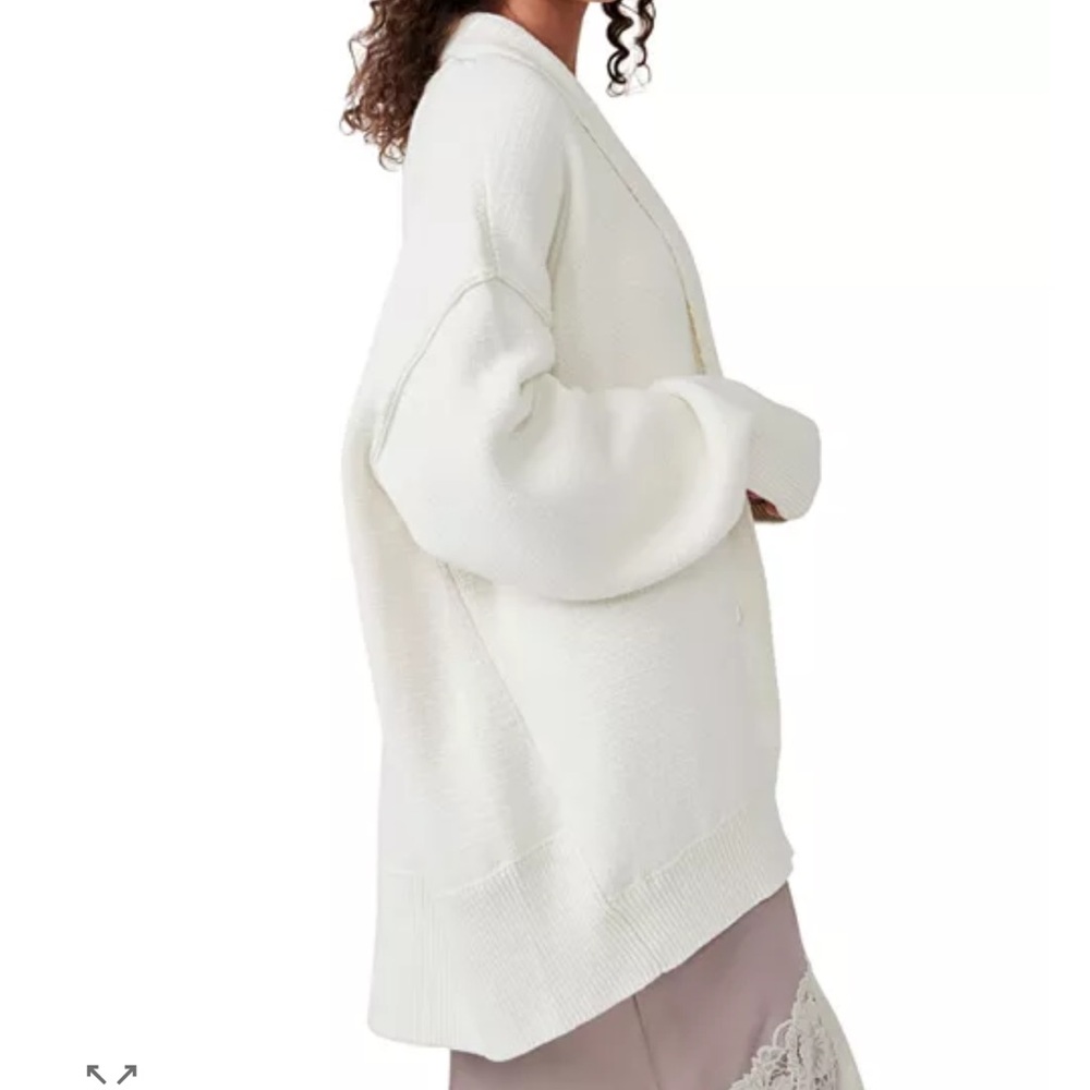 Free People Women's Chamomile Shawl-Collar Cardigan Size Small - Picture 2 of 15